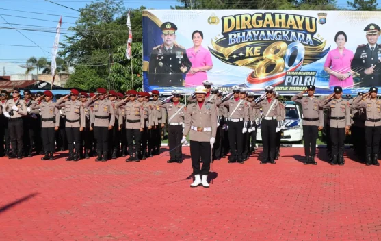 Polres Toba Gelar Upacara Hari Bhayangkara ke-80 Tahun