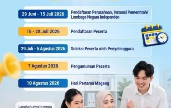 Pemagangan Nasional 2026 Batch 1 Dibuka