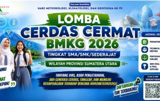 BMKG Buka Lomba Cerdas Cermat 2026 Sumut
