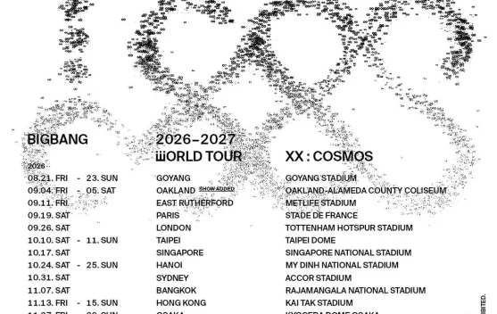 BIGBANG Umumkan Tur Dunia XX: COSMOS 2026–2027