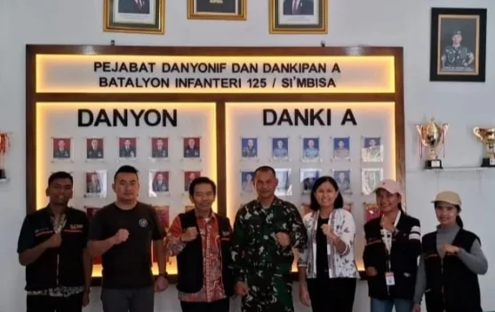 BPS Toba Koordinasi dengan Kipan-A Yonif 125/SI’MBISA