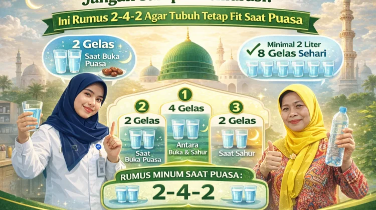 Jangan Sampai Dehidrasi! Ini Rumus 2-4-2 agar Tubuh Tetap Fit saat Puasa