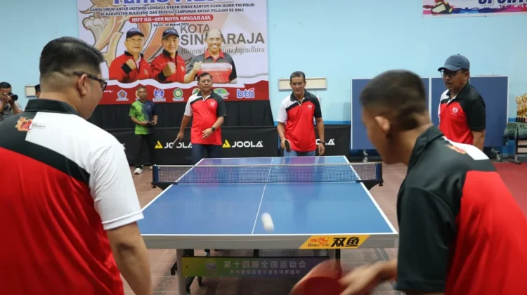 Bupati Buleleng Buka Kejuaraan Tenis Meja 2026, Perkuat Sinergi dan Kebersamaan