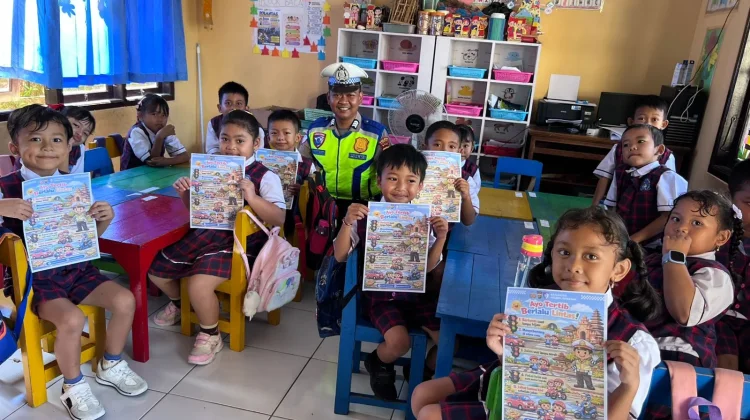 Polres Jembrana Tanamkan Tertib Lalin ke Anak TK