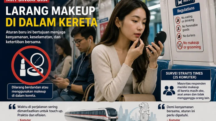 Dandan di Kereta Jadi Kebiasaan, Aturan MRT Singapura Picu Perdebatan