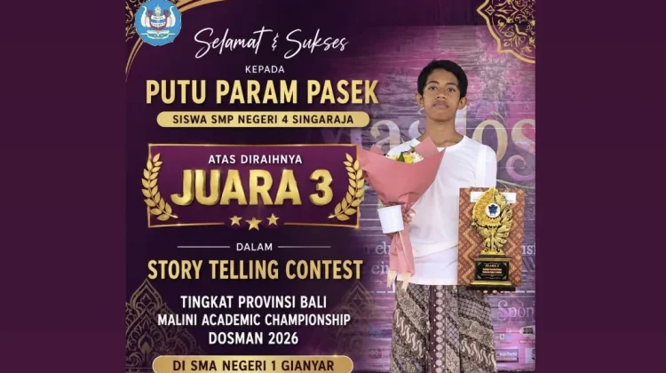 Siswa Spenpraja Gaet Juara 3 Story Telling Contest Tingkat Provinsi Bali