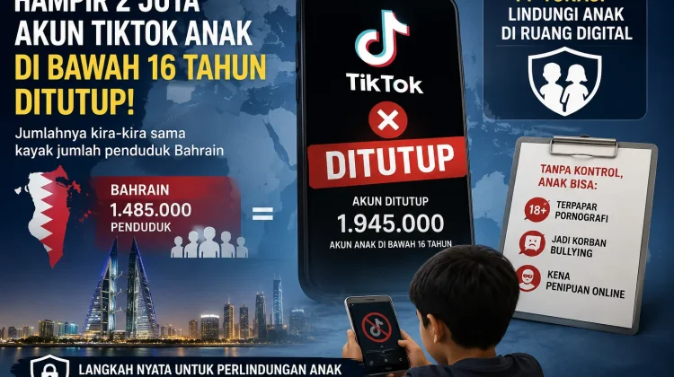 Hampir 2 Juta Akun TikTok Anak di Bawah 16 Tahun Ditutup