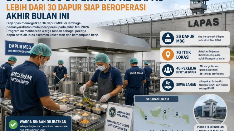 Program MBG Diperluas ke Lapas, 36 Dapur Ditargetkan Beroperasi Akhir Mei 2026