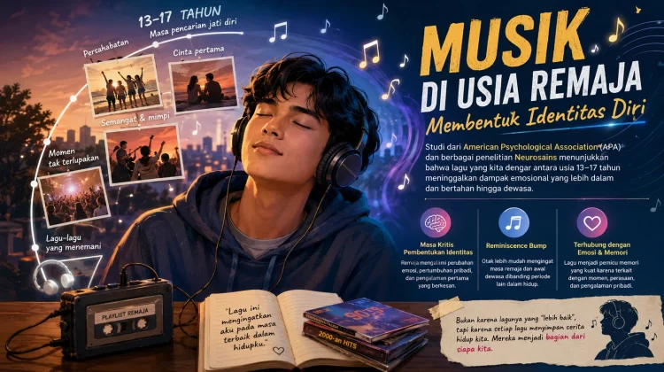 Musik Masa Remaja Disebut Membentuk Identitas Diri hingga Dewasa