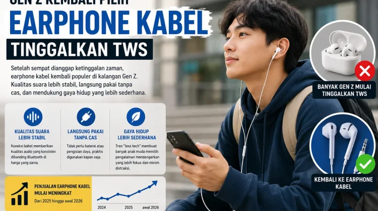 Tren Earphone Kabel Kembali Populer di Kalangan Gen Z
