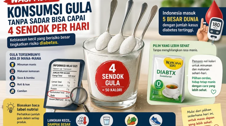 Tren Gaya Hidup Sehat Dorong Masyarakat Mulai Kurangi Konsumsi Gula Harian