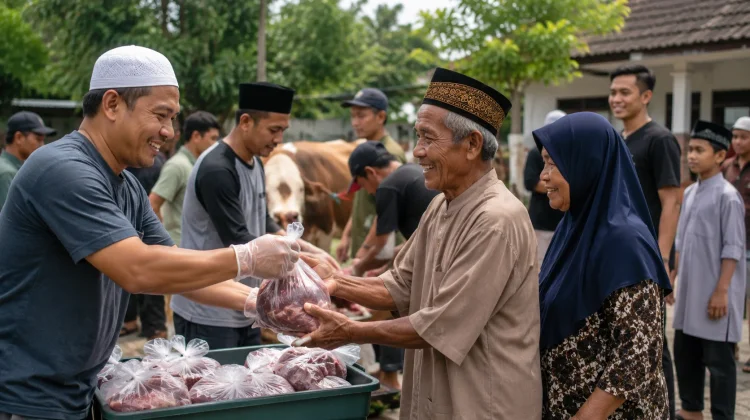 Hangatnya Tradisi Berbagi saat Perayaan Idul Adha