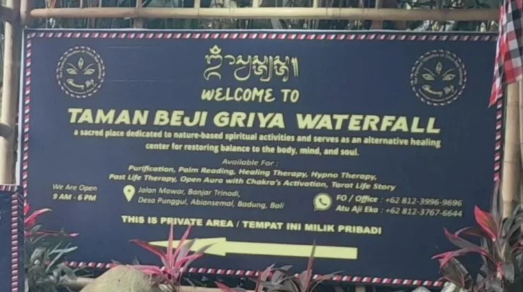 Pesona Alam dan Spiritual di Taman Beji Griya Waterfall