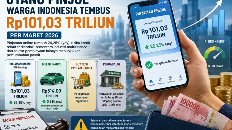Utang Pinjol Warga Indonesia Tembus Rp101,03 Triliun pada Maret 2026