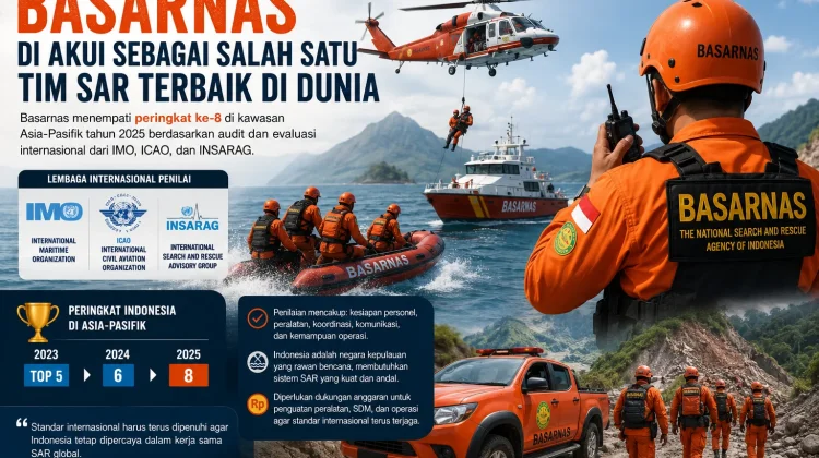 Basarnas Masuk Jajaran Tim SAR Terbaik Dunia