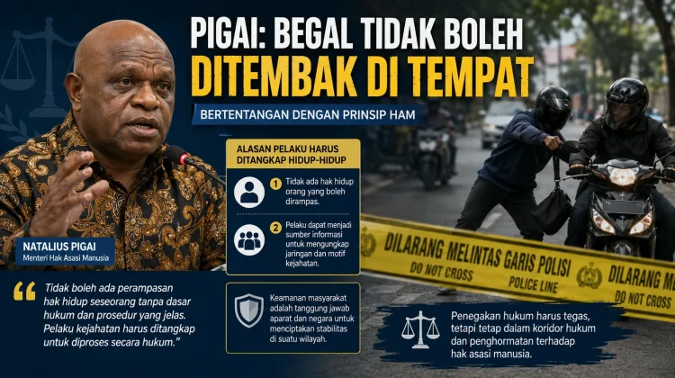 Pigai: Pelaku Begal Tidak Boleh Ditembak di Tempat karena Bertentangan dengan HAM