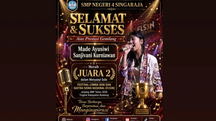 Spenpraja Raih Juara 2 FLS3N Tingkat Kabupaten Buleleng 2026