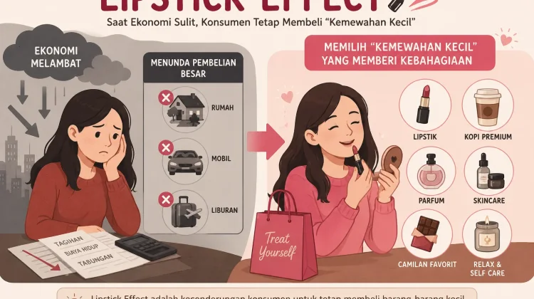 Lipstick Effect: saat Ekonomi Sulit, Konsumen Justru Berburu “Kemewahan Kecil”