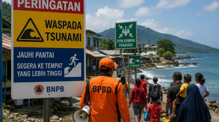 Gempa M7,7 Guncang Laut Sulawesi, BNPB Imbau Warga Pesisir Ikuti Arahan Evakuasi