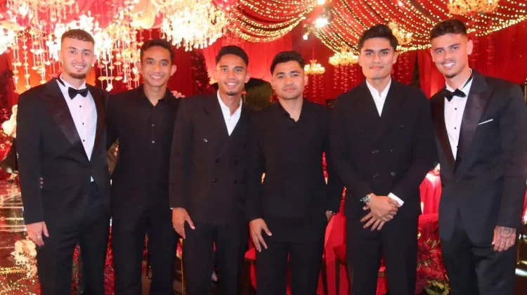Pemain Timnas Hadiri Resepsi Pernikahan Justin Hubner dan Jennifer Coppen