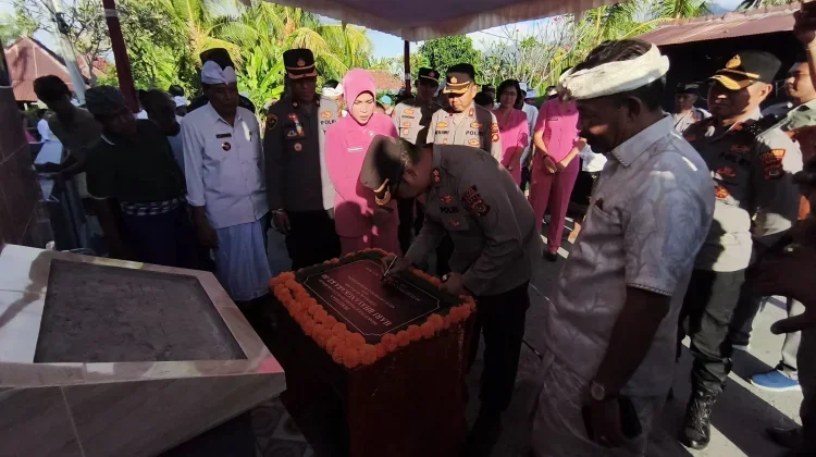 Polres Buleleng Bangun Sumur Bor, 80 KK Kini Nikmati Air Bersih