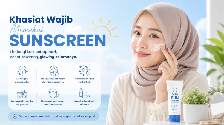 Khasiat Wajib Memakai Sunscreen Setiap Hari, Jangan Anggap Sepele