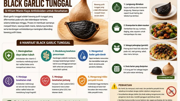 Kenali 6 Manfaat Black Garlic Tunggal untuk Kesehatan Tubuh