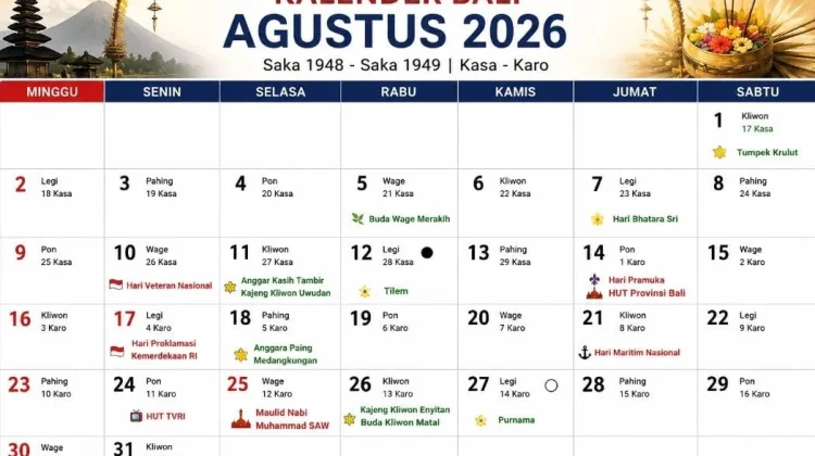 Catat, Ini Hari Peringatan di Bulan Agustus 2026