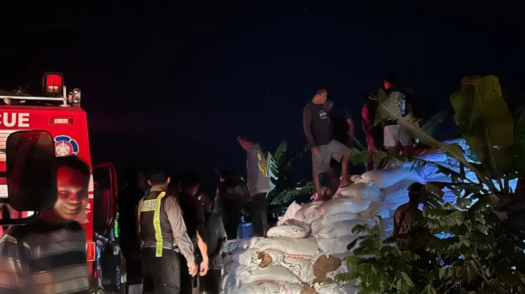 Tumpukan Pupuk Kandang Terbakar, Damkar Cegah Api Meluas