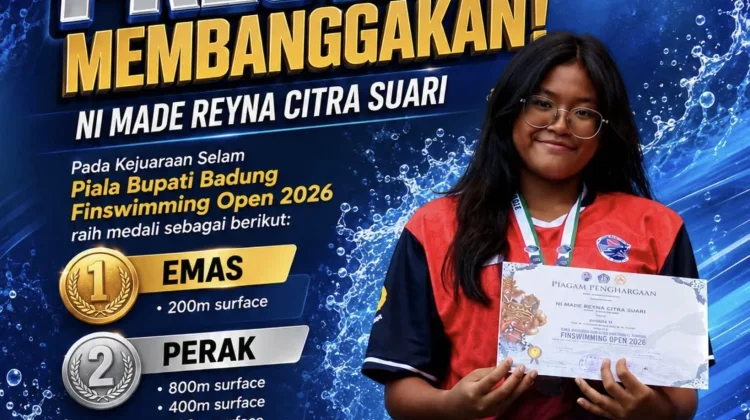 Spenpraja Gaet Medali Kejuaraan Selam Piala Bupati Badung Finswimming Open 2026