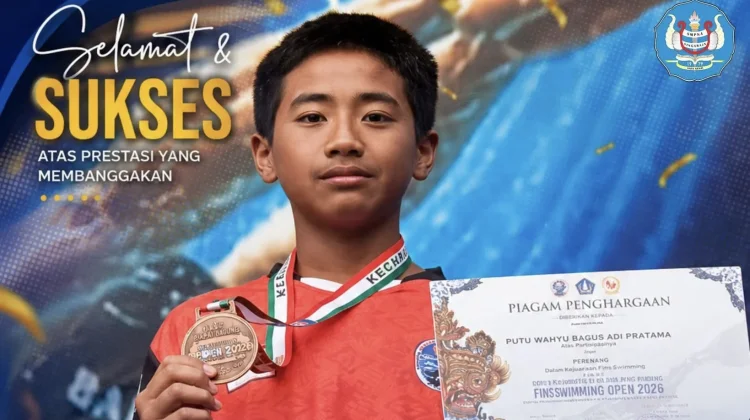 Spenpraja Sabet 3 Medali Perunggu pada Piala Bupati Badung Fins Swimming Open 2026