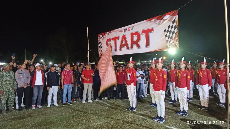 Belasan Regu Ramaikan Gerak Jalan 45 Km HUT RI ke-81 di Buleleng