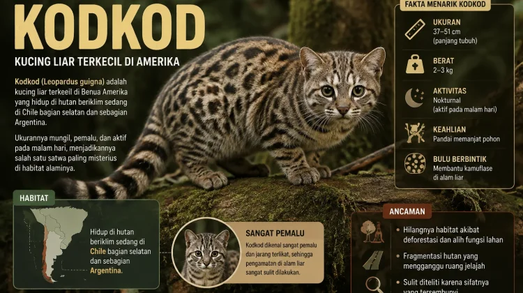 Kucing Mini Kodkod Penghuni Hutan Chile