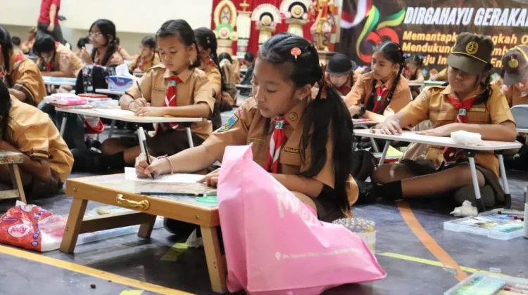 Lomba Mewarnai dan LKBB Tongkat Ramaikan Rangkaian Hari Pramuka di Buleleng