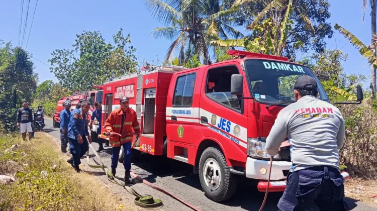 Sehari, Kebakaran Lahan Terjadi di Dua Lokasi di Jembrana