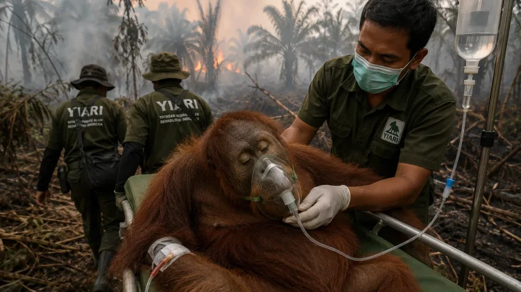 Bukan Hanya Manusia, Asap Karhutla Ancam Kehidupan Orangutan di Kalimantan