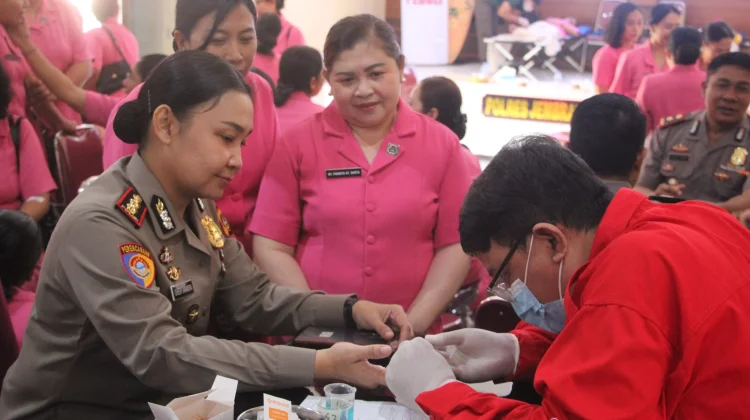HKGB ke-74, Polres Jembrana Donorkan 37 Kantong Darah
