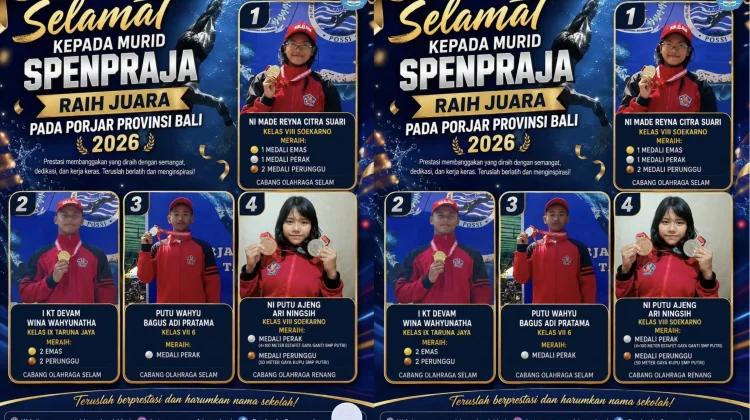 Lagi, Spenpraja Toreh Prestasi Gemilang di Porjar Bali 2026