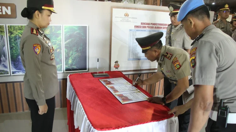 Sertijab Kasat Polairud, Ini Pesan Kapolres Jembrana