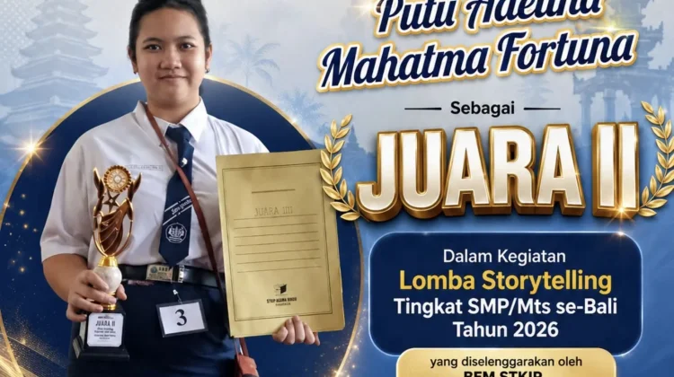 Spenpraja Raih Juara 2 Lomba Storry Telling Tingkat SMP se-Bali 2026