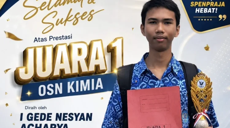 Spenpraja Gaet Juara 1 OSN Kimia Tingkat SMP se-Bali dan Nusa