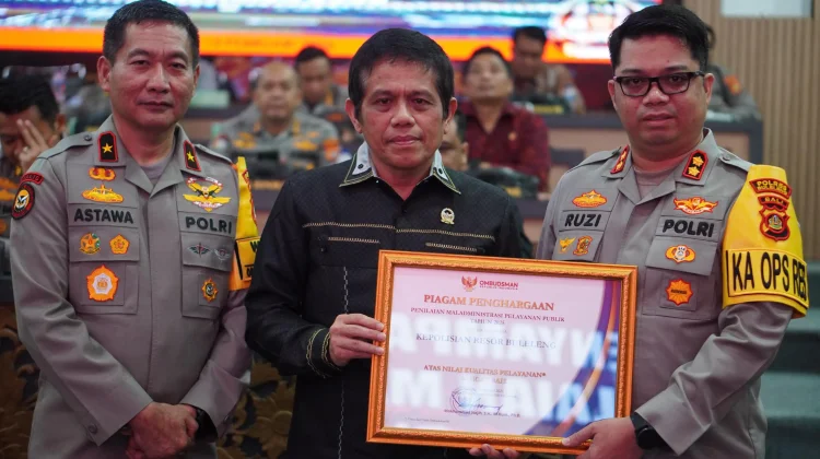 Kapolres Buleleng Terima Penghargaan Ombudsman RI 2025 Pelayanan Prima