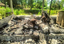 Tribun Lapangan Desa Pangyangan Terbakar, Kerugian Rp27 Juta