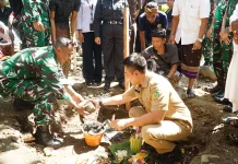 TNI AD Bangun Jembatan Perintis di Jembrana