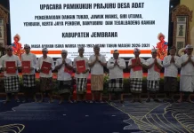Tujuh Prajuru Desa Adat di Jembrana Resmi Dilantik Masa Bakti 2026-2031