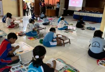PMI Buleleng Edukasi Anak lewat Lomba Mewarnai Siaga Bencana