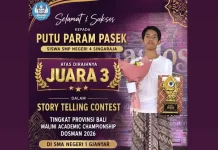 Siswa Spenpraja Gaet Juara 3 Story Telling Contest Tingkat Provinsi Bali