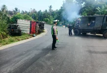 Truk Terguling di Jalur Denpasar–Gilimanuk