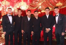 Pemain Timnas Hadiri Resepsi Pernikahan Justin Hubner dan Jennifer Coppen