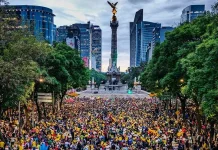 Suporter Kolombia Hidupkan Suasana Piala Dunia di Meksiko